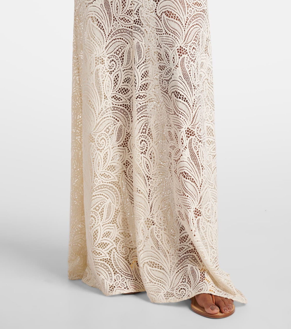 Alexandra Miro Juniper semi-sheer lace maxi skirt