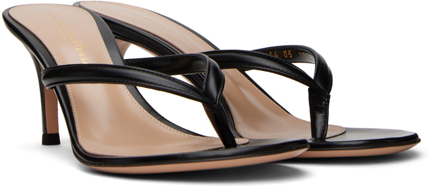 サンダル・ミュール GIANVITO ROSSI Black Leather Calypso Thong Sandals Gianvito Rossi | Calypso 70 tan leather sandals | Savannahs