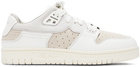 Acne Studios White & Beige Low Top Leather Sneakers