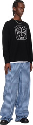 VETEMENTS Black Double Biker Cross Logo Sweater
