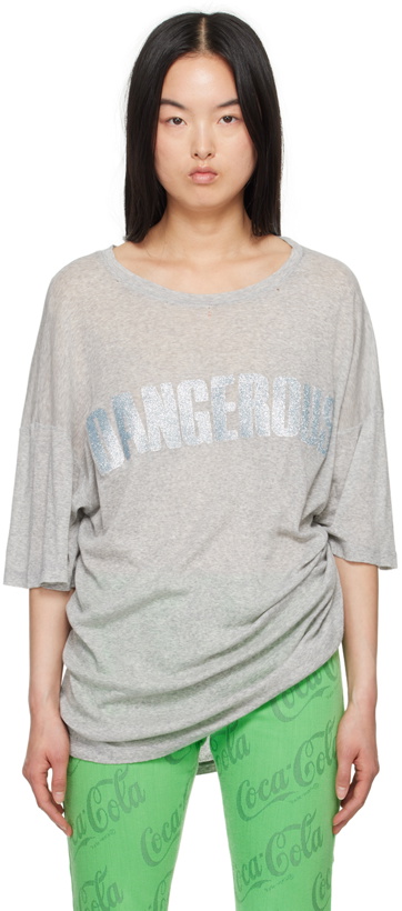 Photo: ERL Gray 'Dangerous' T-Shirt