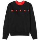 Marni Men's Logo Crew Sweatshirt in Black