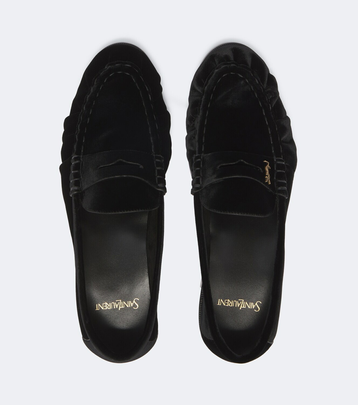 Saint Laurent Le Loafer velvet penny loafers