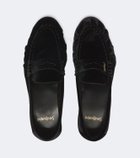 Saint Laurent Le Loafer velvet penny loafers