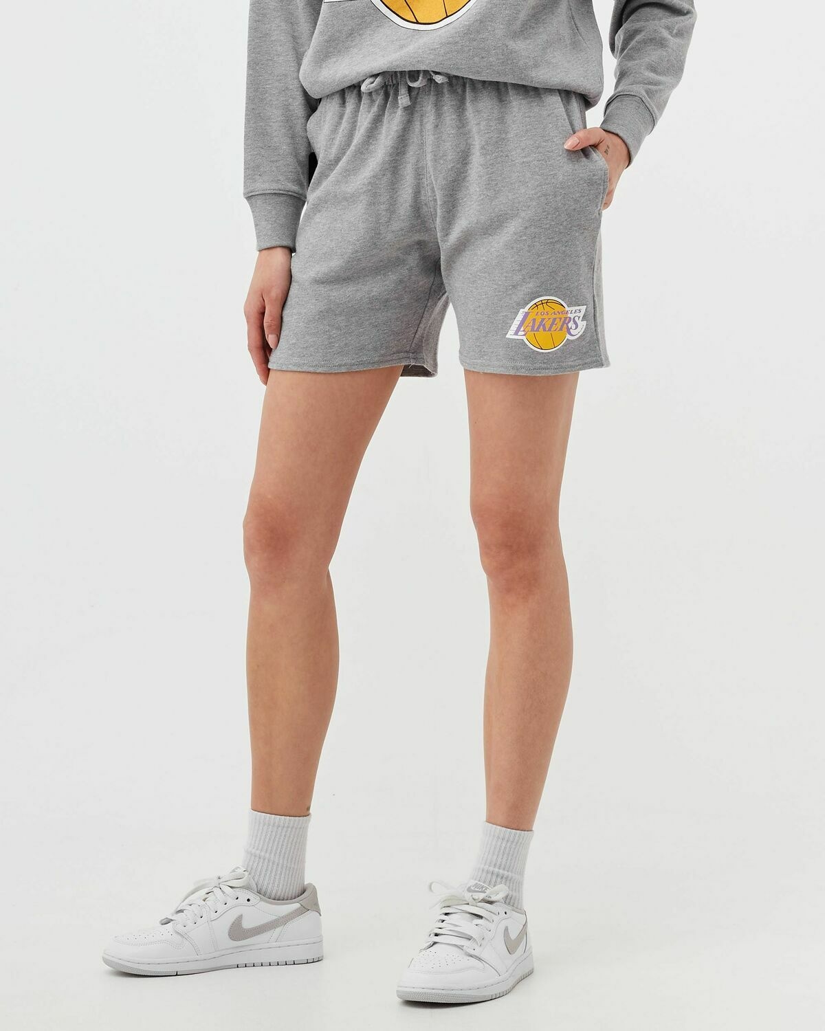 Mitchell & Ness Womens Logo Shorts Grey - Womens - Sport & Team Shorts