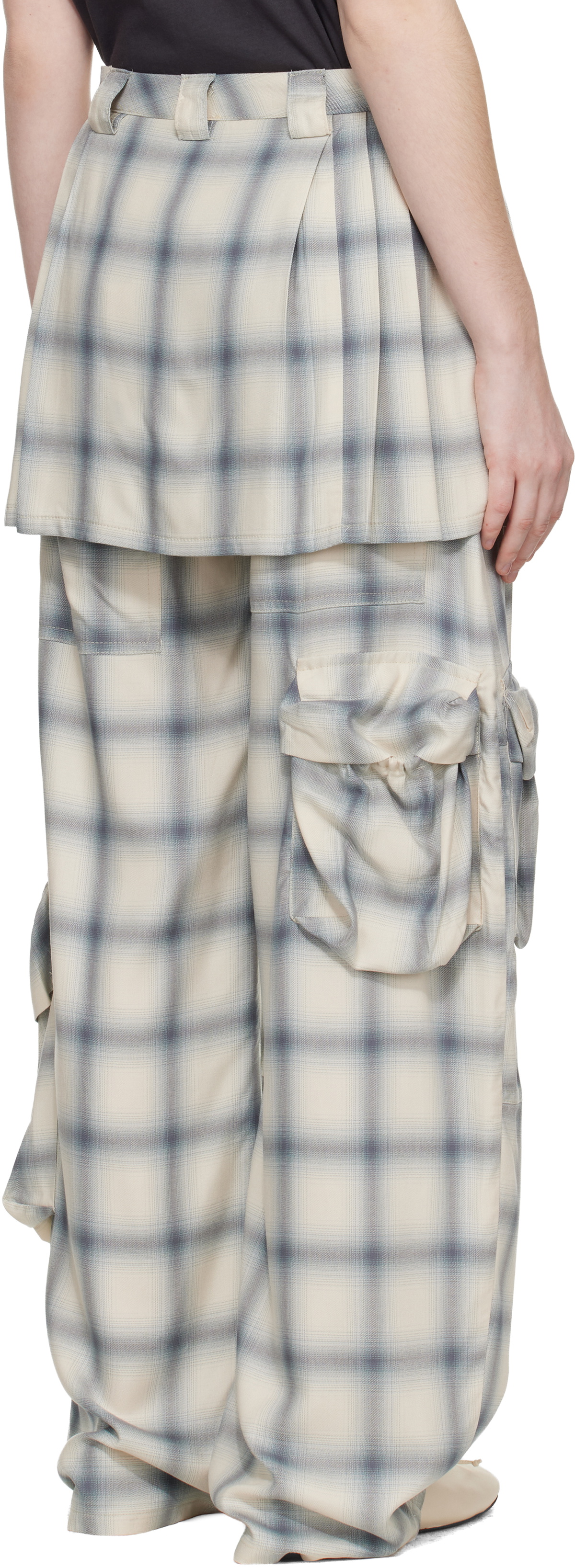 Collina Strada Off White Lawn Skirt Cargo Pants