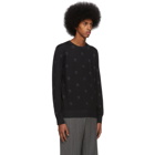 Alexander McQueen Black Wool All Over Skull Sweater