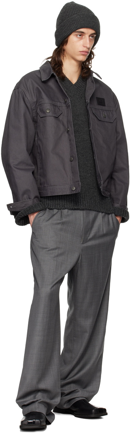 トップス OUR LEGACY SONAR V-NECK SIZE46 Our Legacy - Sonar V-Neck Ash Melange Stately Wool