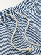 La Paz - Pestana Straight-Leg Striped Linen Drawstring Shorts - Blue