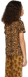 Mini Rodini Kids Tan Basic Leopard T-Shirt