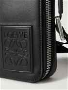Loewe - Logo-Debossed Leather Messenger Bag