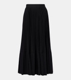 Junya Watanabe Plissé wool-blend maxi skirt
