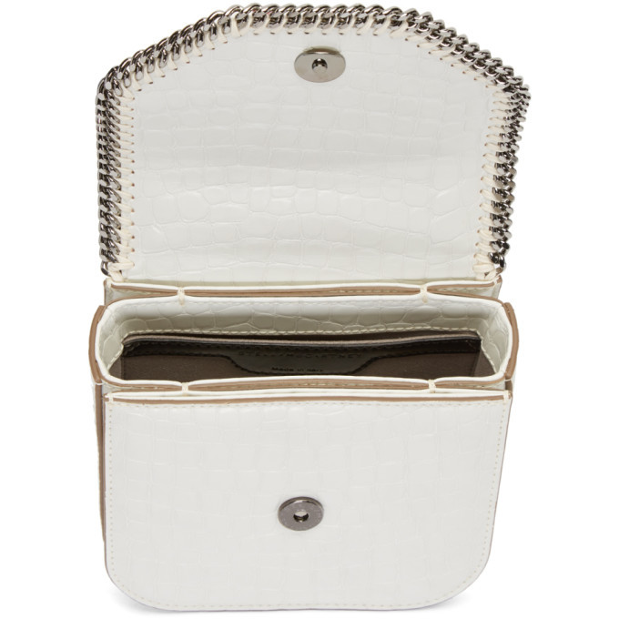 Stella McCartney Ivory Croc Mini Falabella Box Bag Stella McCartney
