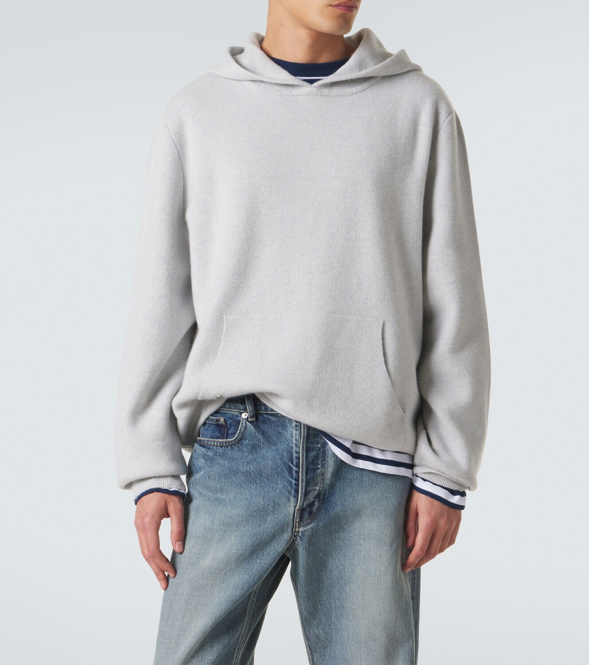 God's True Cashmere Cashmere hoodie with quartz