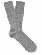 Mr P. - Ribbed Cashmere-Blend Socks