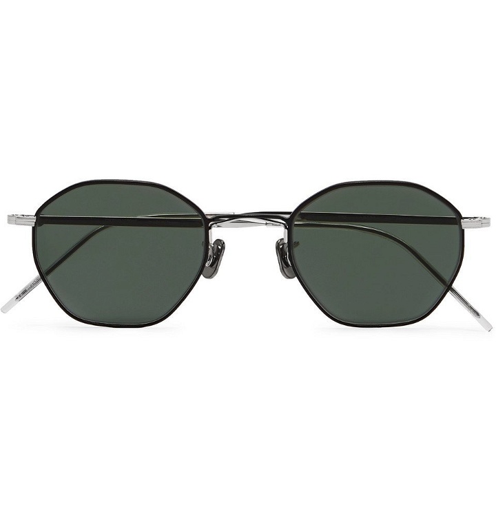 Photo: Eyevan 7285 - Octagonal-Frame Gunmetal and Silver-Tone Sunglasses - Gray