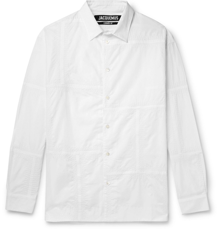 Photo: Jacquemus - Patchwork Embroidered Cotton Shirt - White