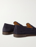 Brunello Cucinelli - Flex Suede Penny Loafers - Blue