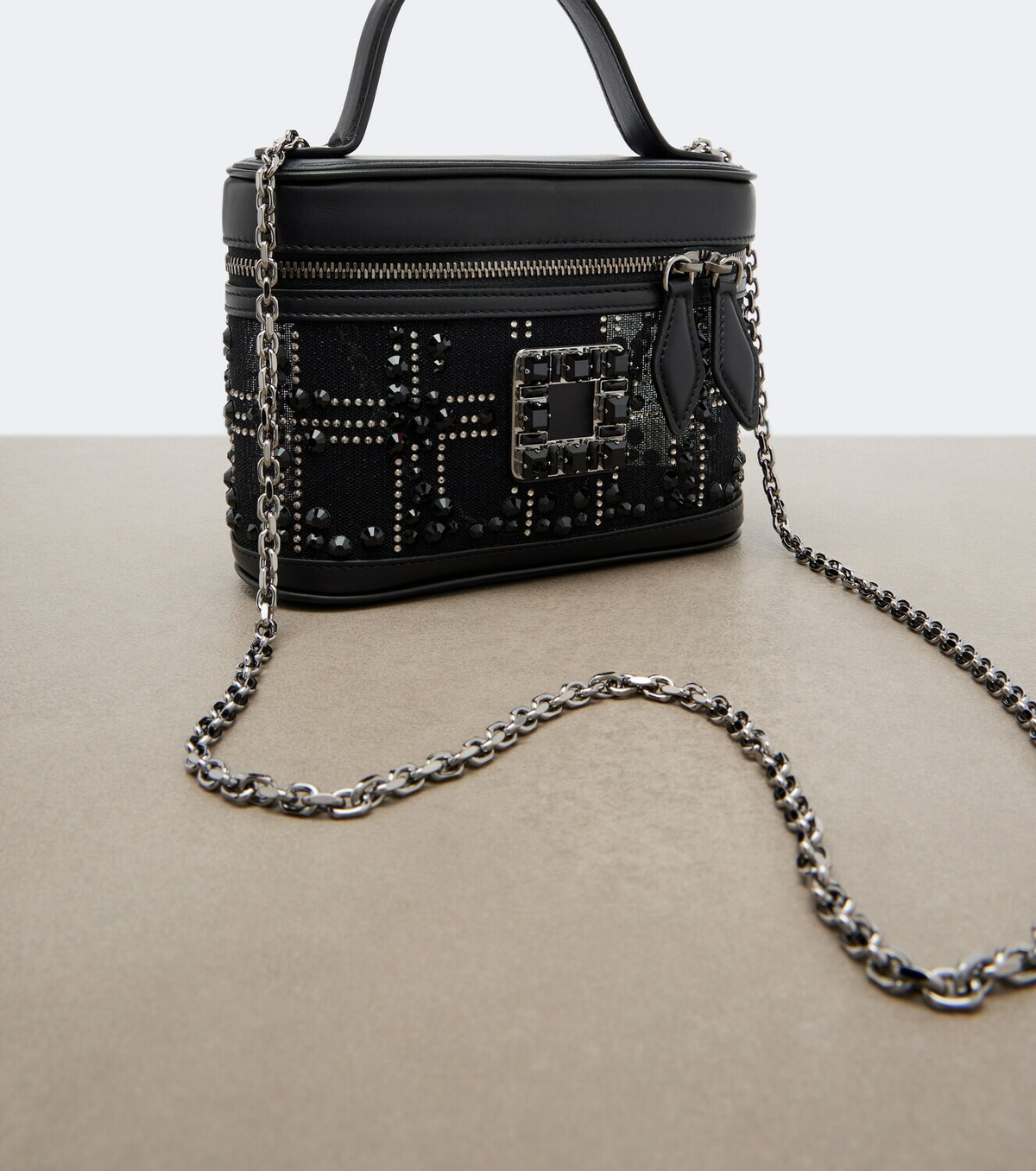 Roger Vivier Très Vivier Micro crystal-embellished vanity bag