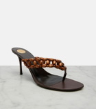 Saint Laurent Zine beaded thong sandals