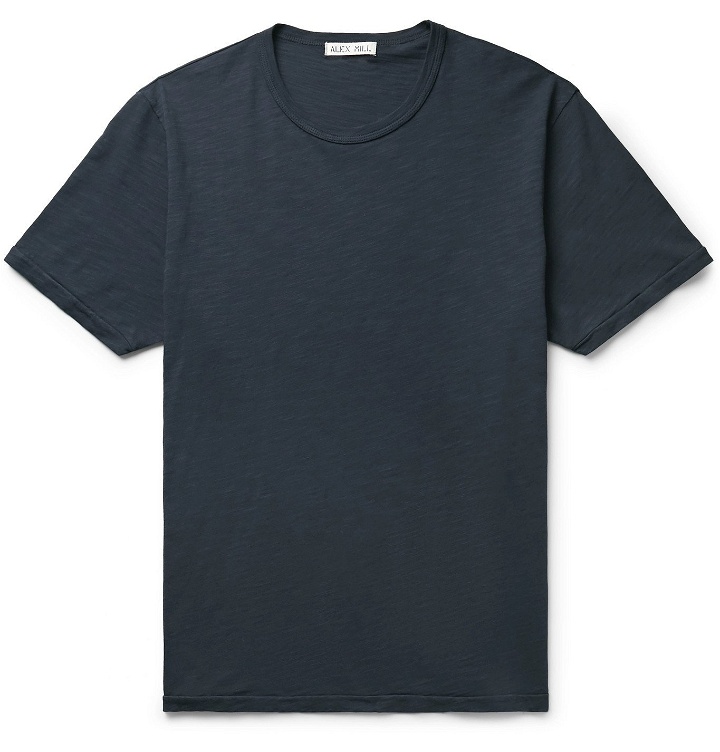 Photo: Alex Mill - Standard Slim-Fit Slub Cotton-Jersey T-Shirt - Blue