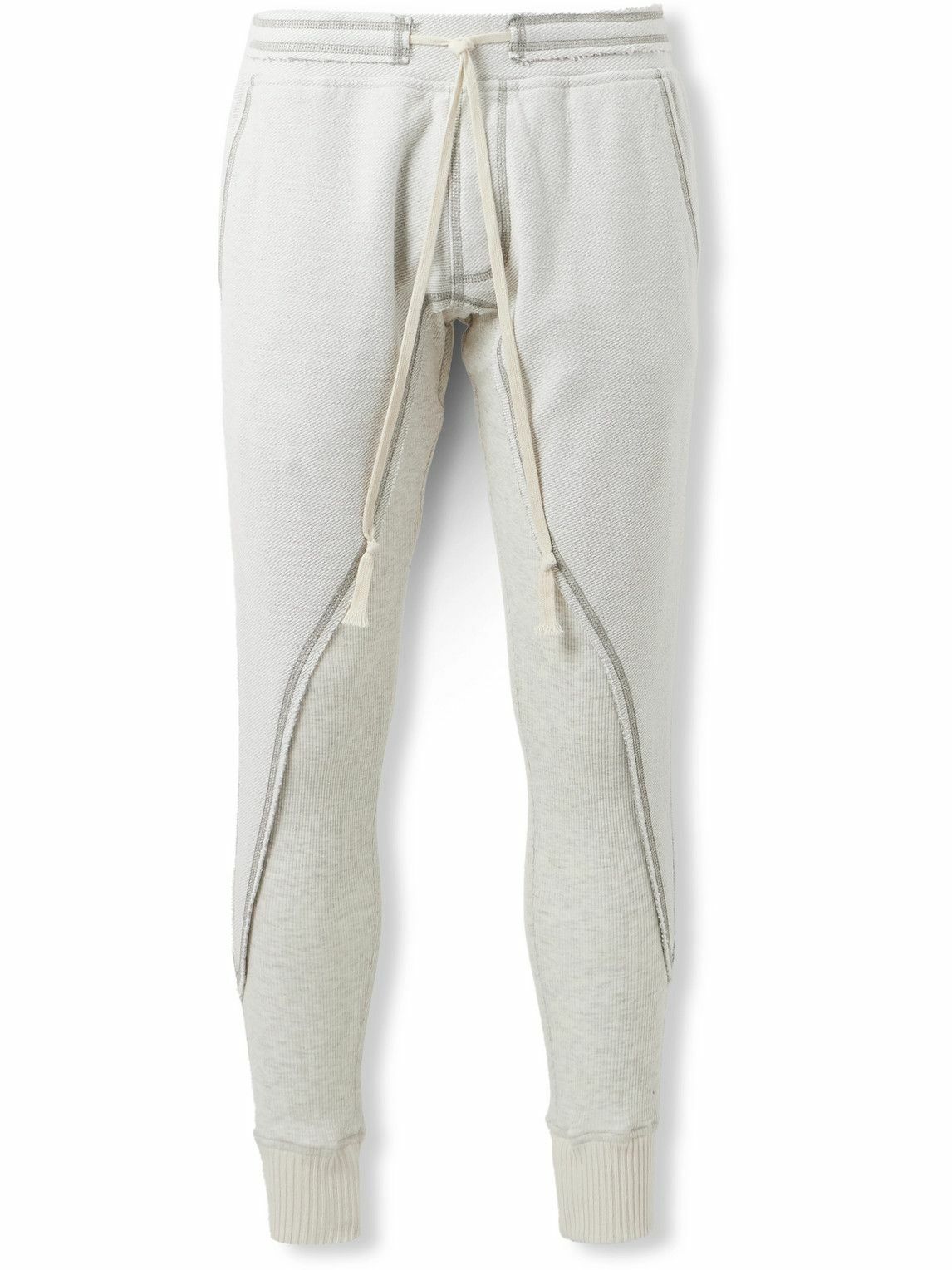 Greg Lauren - Baker 50/50 Tapered Jersey-Trimmed Frayed