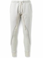Greg Lauren - Slim-Fit Panelled Cotton-Jersey Sweatpants - Neutrals