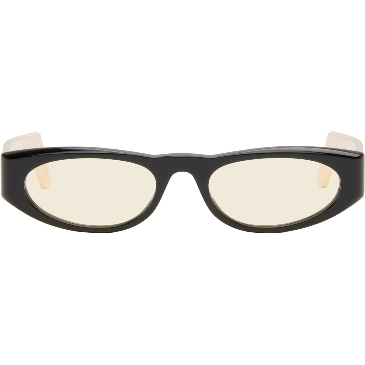 Valentino Black & Beige Geometric Acetate Sunglasses