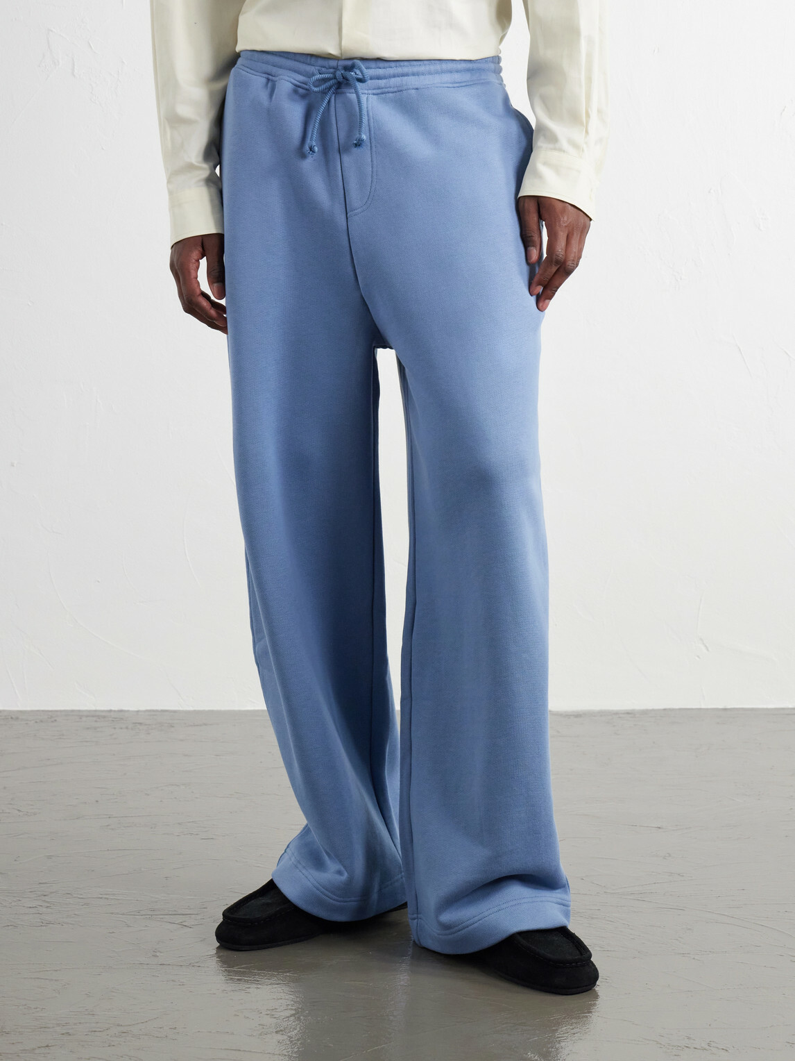 The Elder Statesman - Tapered Cotton-Jersey Drawstring Sweatpants - Blue