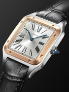 Cartier - Santos-Dumont Large 43.5mm 18-Karat Rose Gold, Stainless Steel and Alligator Watch, Ref. No. CRW2SA0037