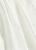 DE LA Vali Mencia Ruched Cotton Midi Dress White