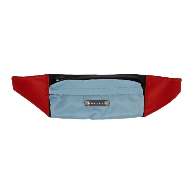 Photo: Marni Blue and Black Colorblock Belt Bag