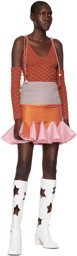 ANDREJ GRONAU SSENSE Exclusive Gray & Orange Midi Skirt