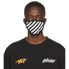 Off-White Black and White Diag Print Mask