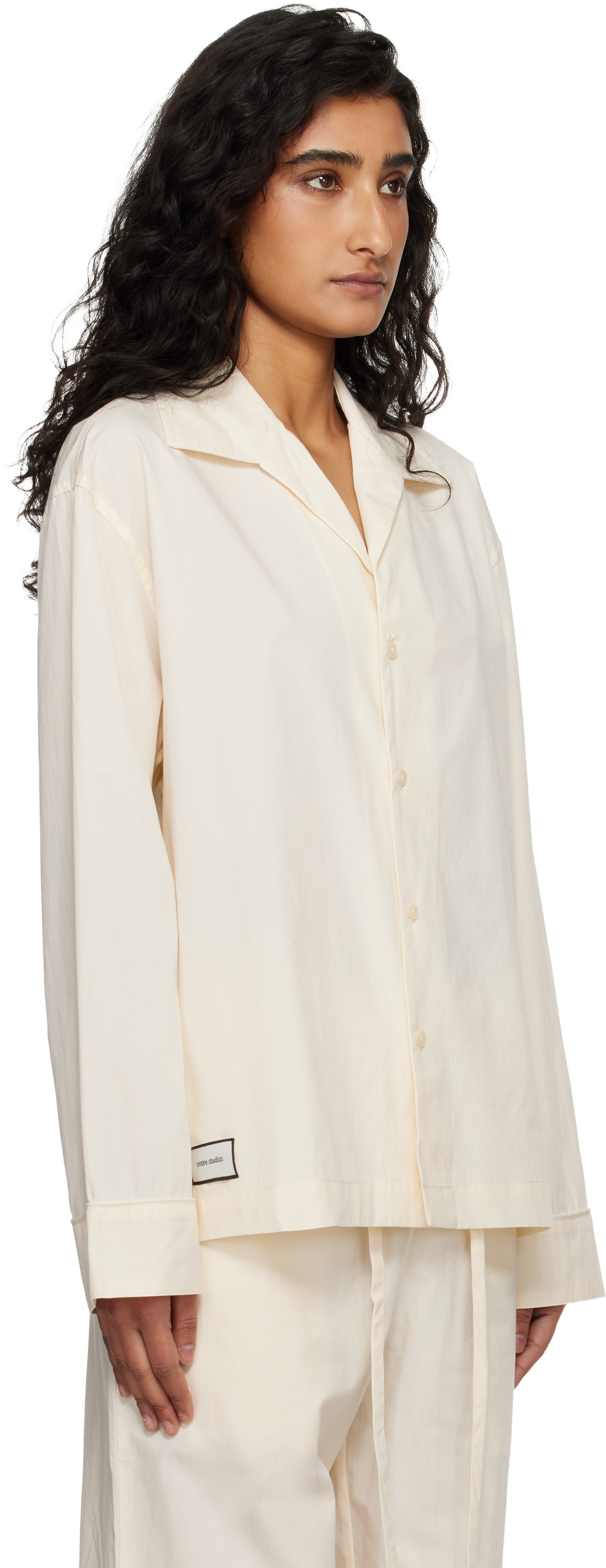 Entire Studios Off-White LS Pyjama Shirt