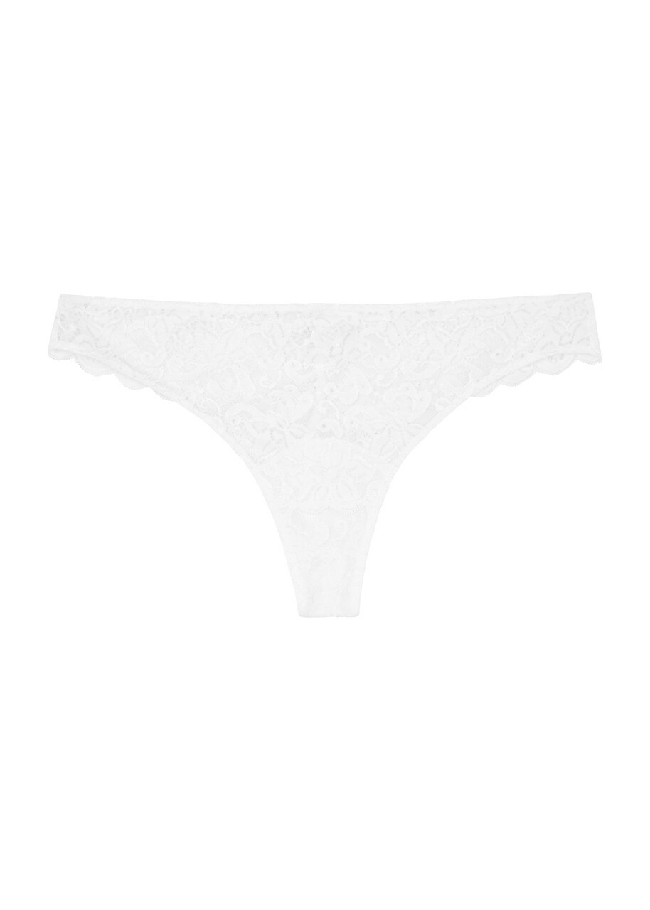 Hanro Moments Lace Thong White