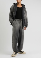 Maison mihara yasuhiro Sun Faded Like Distressed Cotton Sweatpants Black