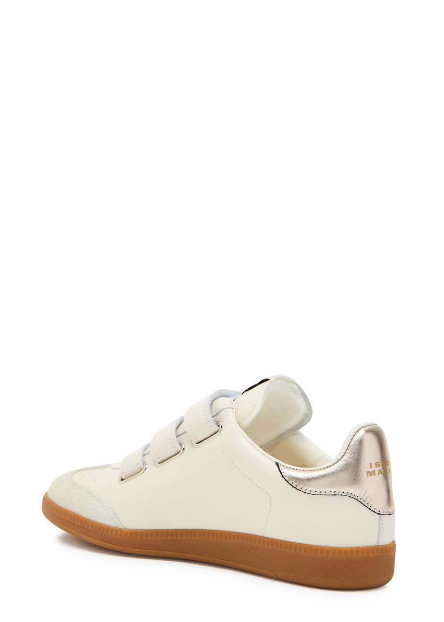 Isabel Marant Beth Panelled Suede and Leather Sneakers White