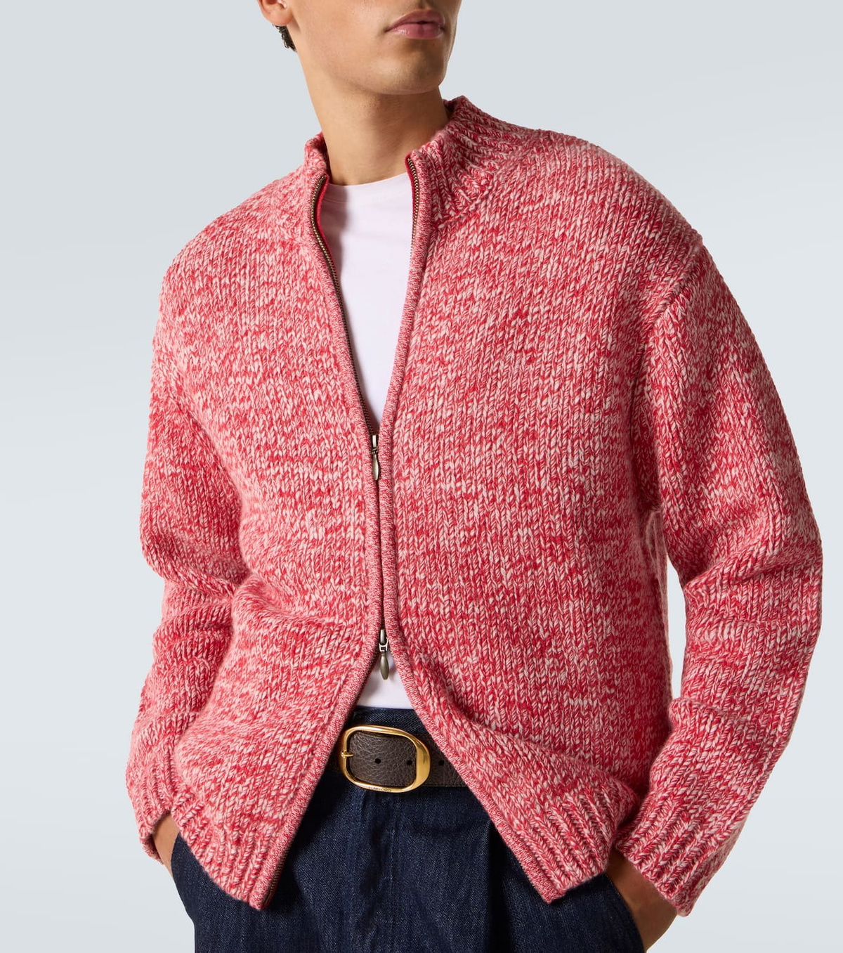 Le Kasha Lamdu cashmere zip-up sweater
