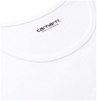 Carhartt WIP - Chase Logo-Embroidered Cotton-Jersey Tank Top - White