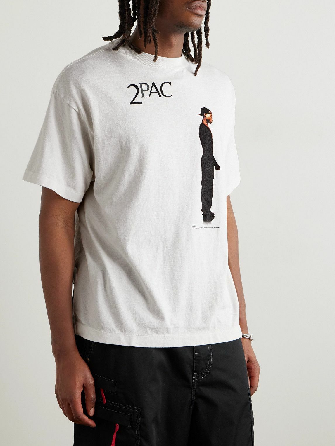 SAINT MXXXXXX - 2Pac Printed Cotton-Jersey T-Shirt - White SAINT