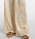 Melissa Odabash Viv knitted strapless lamé jumpsuit