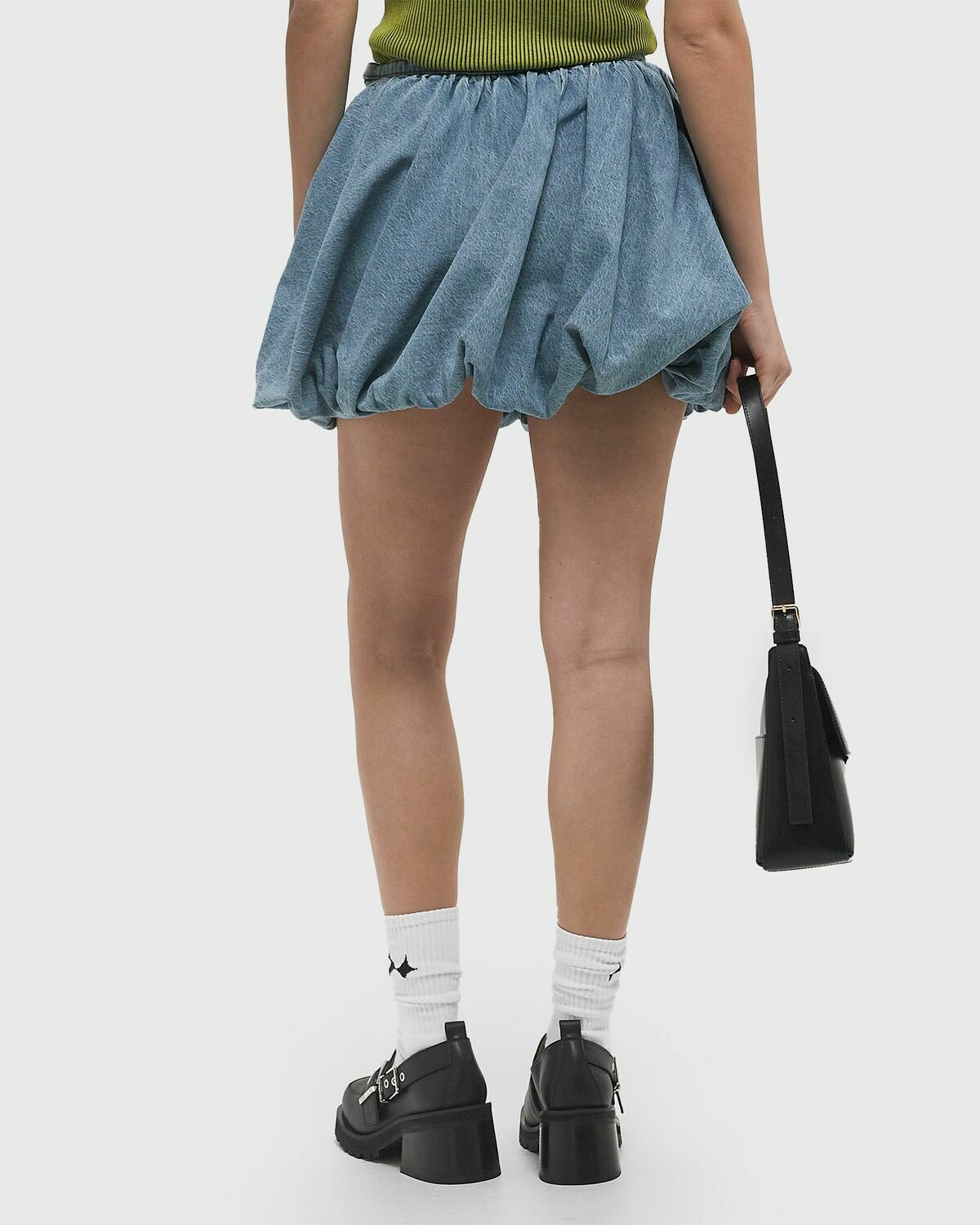 ROTATE Birger Christensen Denim Balloon Skirt Blue Women