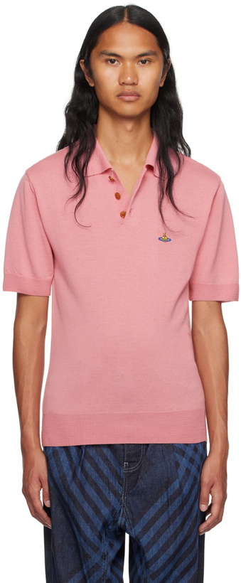 Photo: Vivienne Westwood Pink Embroidered Polo