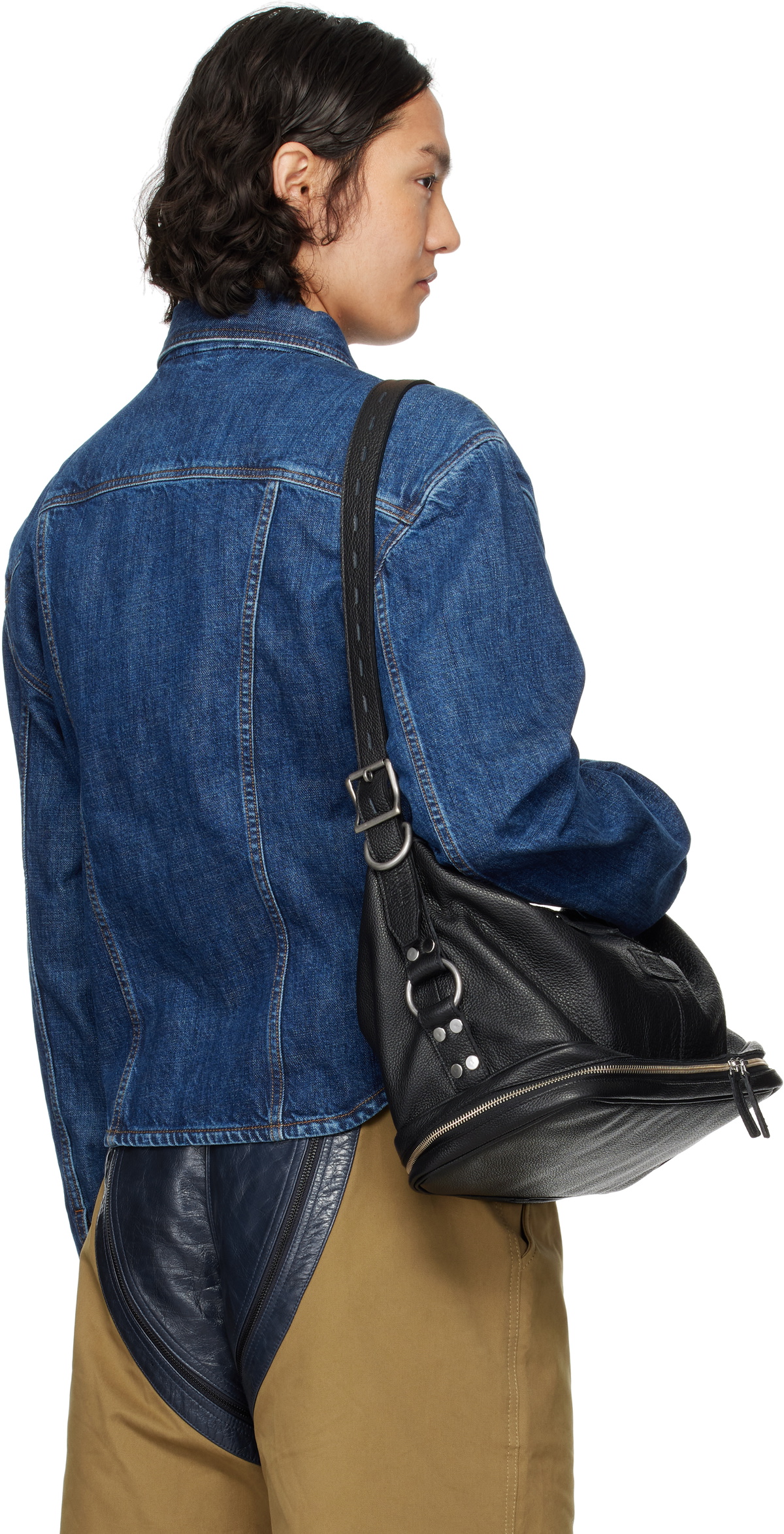 Martine Rose Indigo Extreme Shoulder Denim Jacket