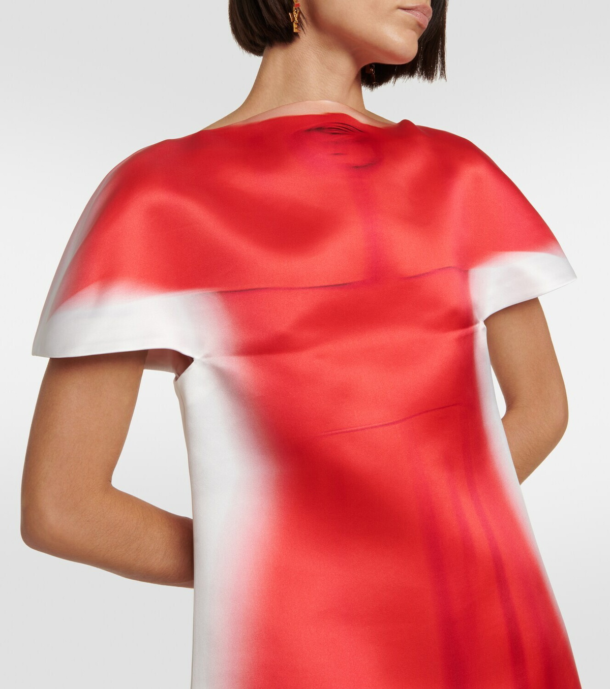 【関税&送料込】Loewe Printed Silk Dress Loewe Blurred printed silk midi dress Loewe