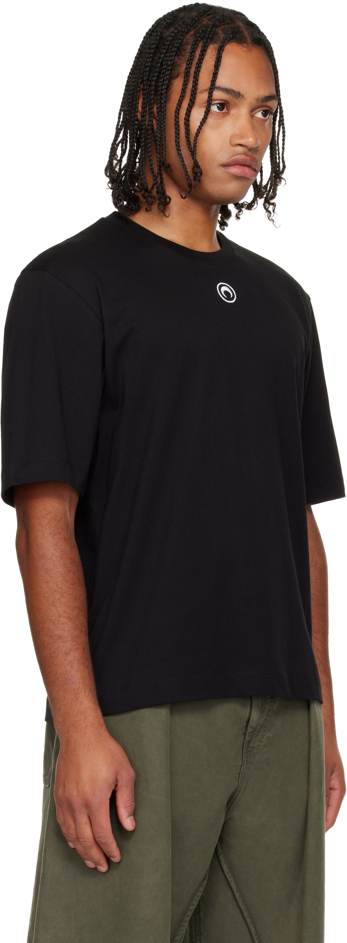 Marine Serre Black Moon Logo Jersey Loose Fit S/S T-Shirt