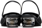 Nicole Saldaña Black Syd Mesh Heels