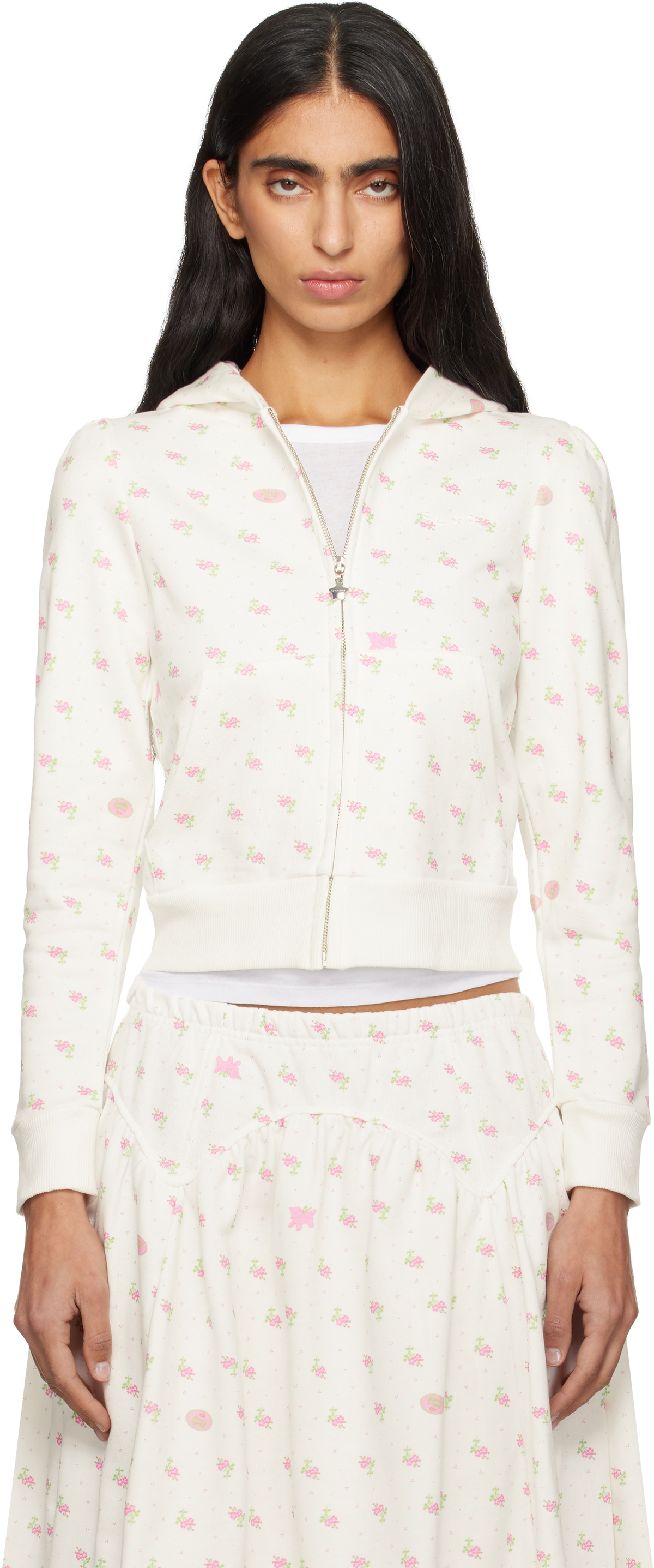 Sandy Liang White Cardamom Hoodie