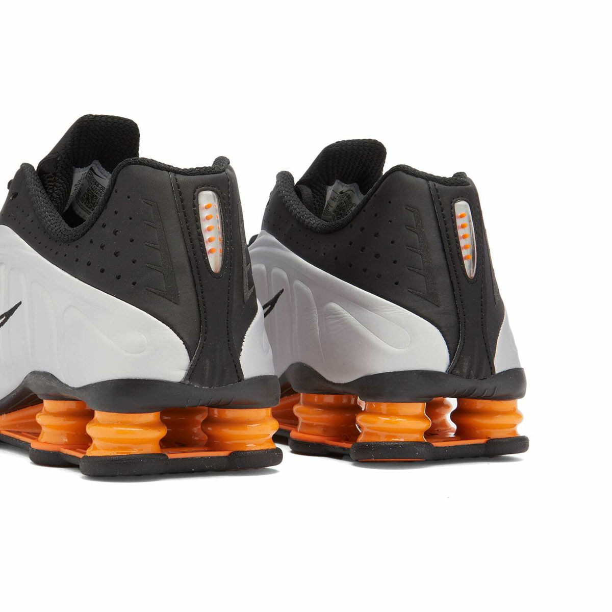 Shox R4 Maen Nike Men's Shox R4 Sneaker in Black/Grey/Mandarin Nike